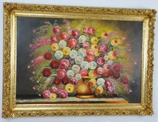 Zámecký obraz - Zátiší - olej na plátně-XXL 179 cm