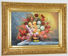 Zámecký obraz - Zátiší - olej na plátně - 136 cm