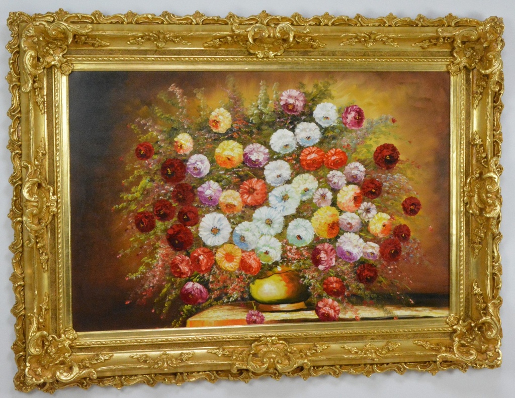 Zámecký obraz - Zátiší - olej na plátně-XXL 195 cm