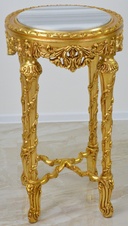 Zámecký dřevěný stoleček s mramorem