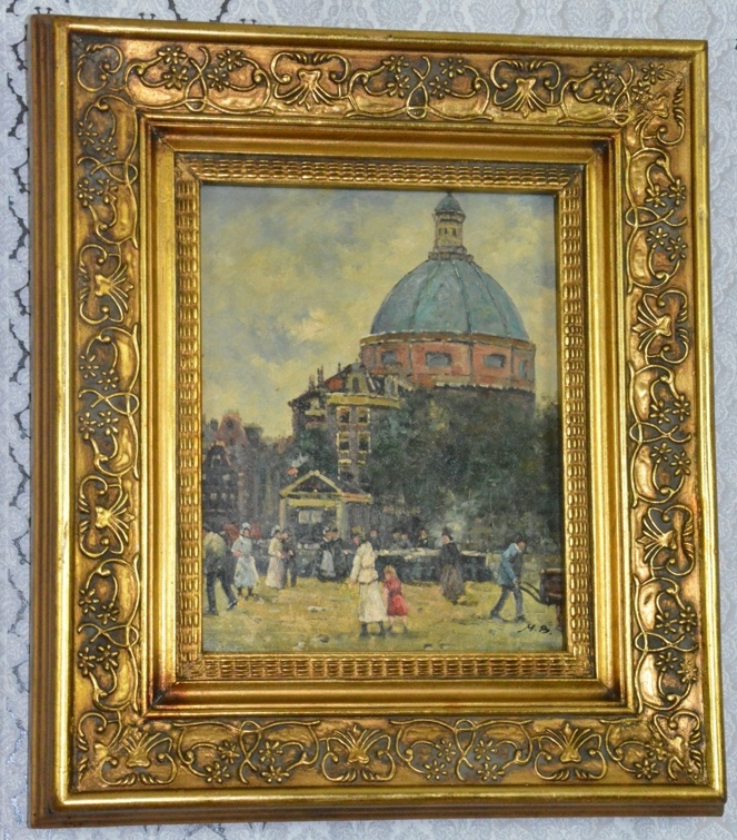 Zámecký obraz - Paris - olej na desce