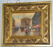 Zámecký obraz - Paris - olej na desce