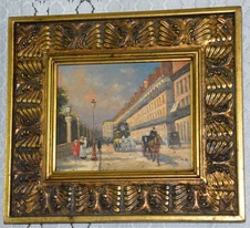 Zámecký obraz - Paris - olej na desce