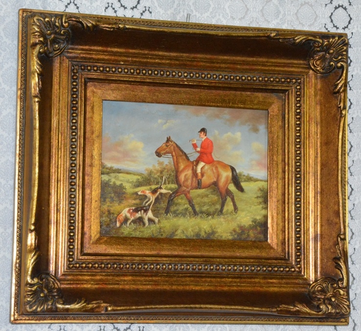 Zámecký obraz - Hon - olej na desce