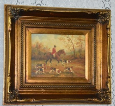 Zámecký obraz - Hon - olej na desce