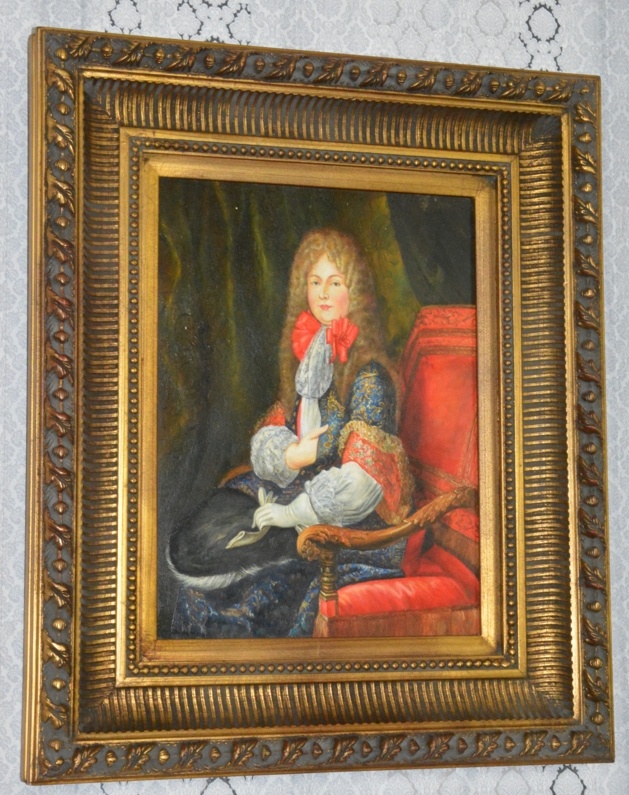 Zámecký obraz - Kníže - olej na desce