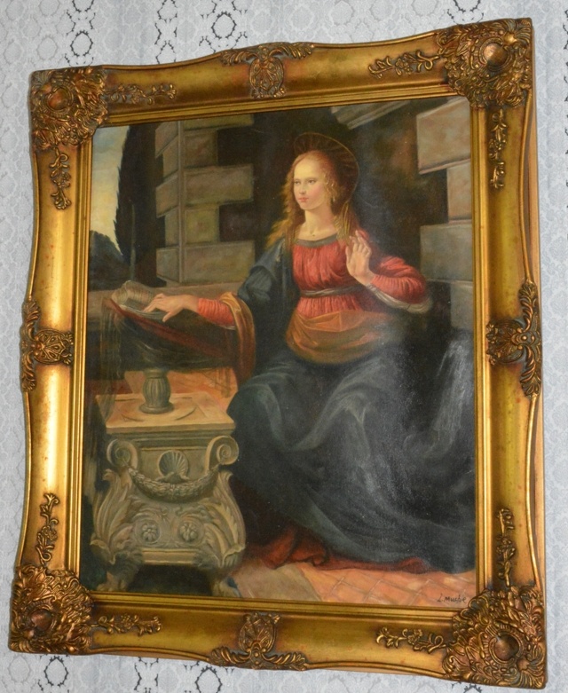 Zámecký obraz - Princezna - olej na plátně