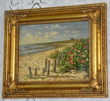 Zámecký obraz - Romantika - olej na desce