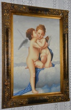 Zámecký obraz - Amorci - olej na plátně