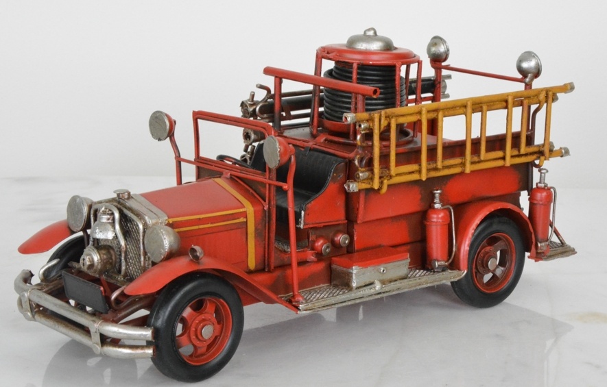 Retro kovový model - Hasiči
