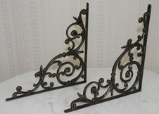 Policové konzole litina - pár - 41x41 cm