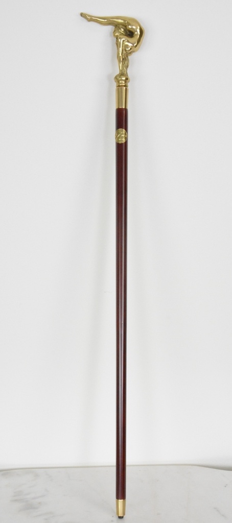 Vycházková hůl s bronzovou soškou - Dáma - akt