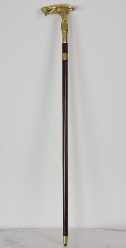 Vycházková hůl s bronzovou soškou - Dáma - akt