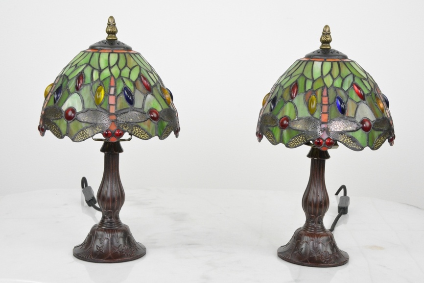 Tiffany lampy s vážkami - pár