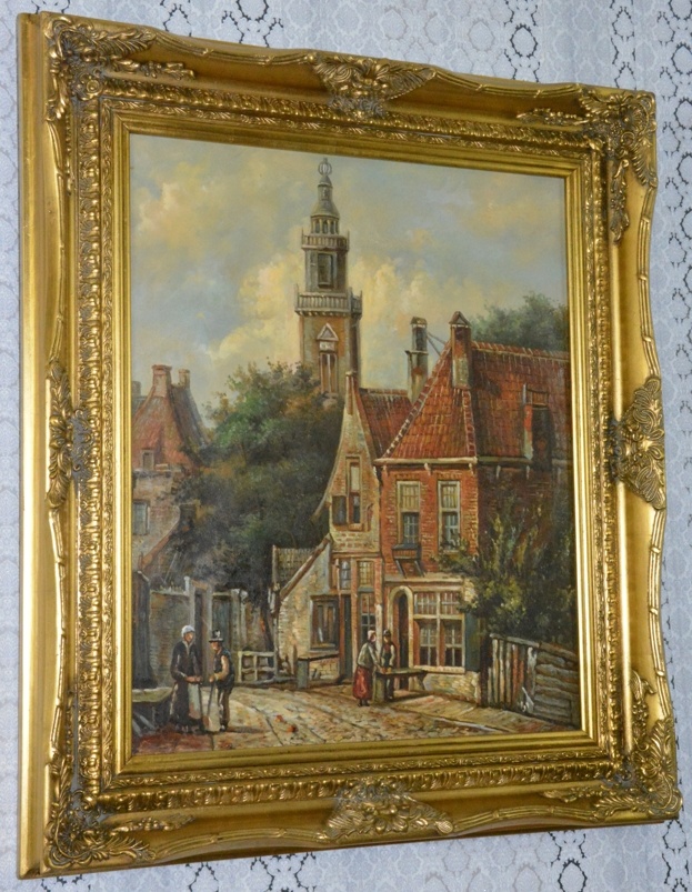 Obraz - Město - olej na plátně