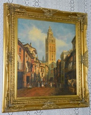 Obraz - Město - olej na plátně