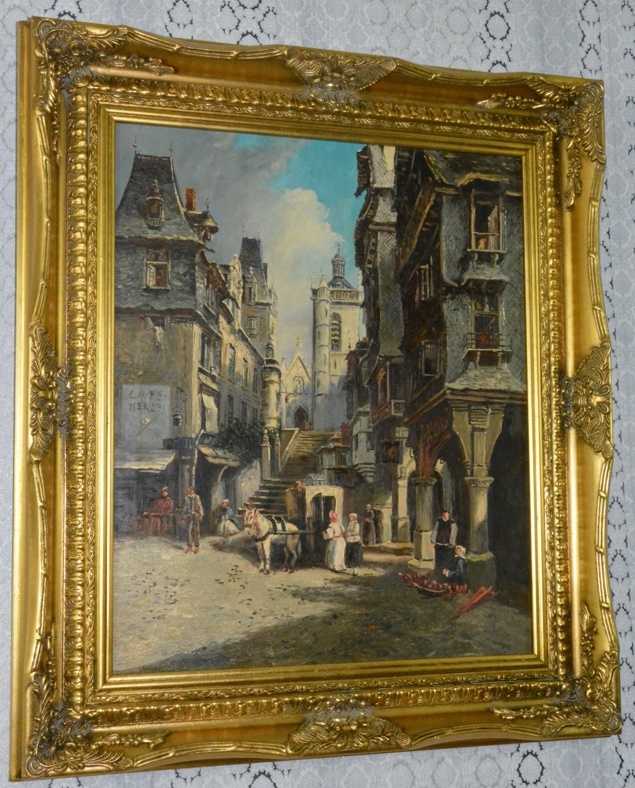 Obraz - Město - olej na plátně