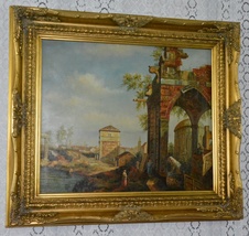 Obraz - Město - olej na plátně