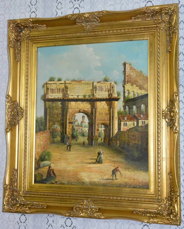 Obraz - Brána do města - olej na plátně