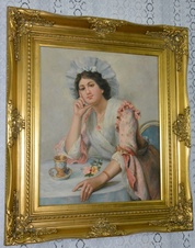 Obraz - Dáma - olej na plátně