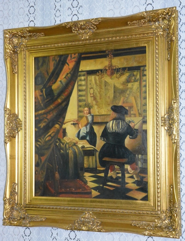 Obraz - Na zámku - olej na plátně