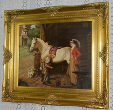 Obraz - U kováře - olej na plátně