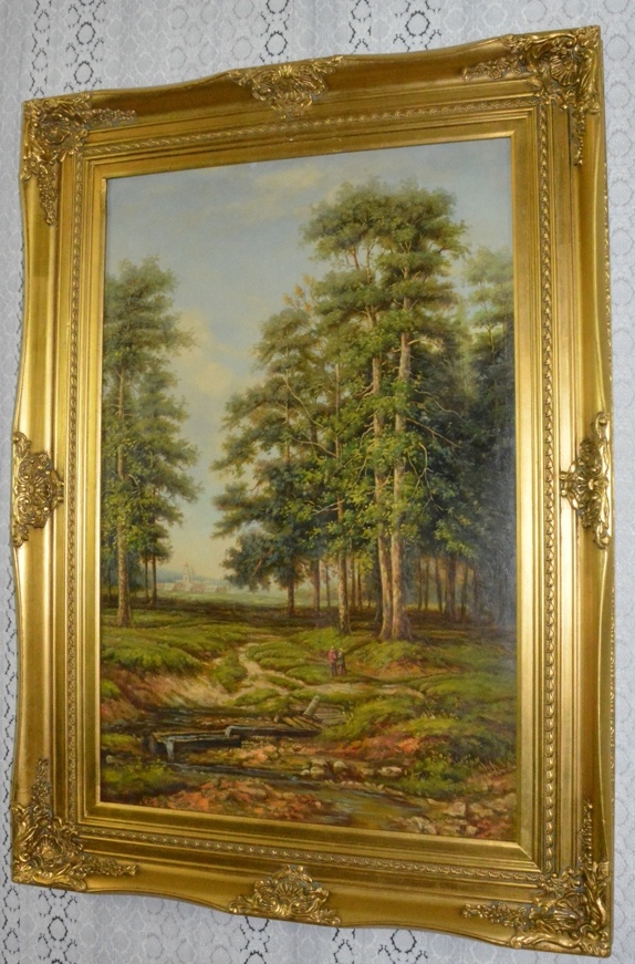 Obraz - V lese - olej na plátně