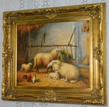 Obraz - Ve stáji - olej na plátně