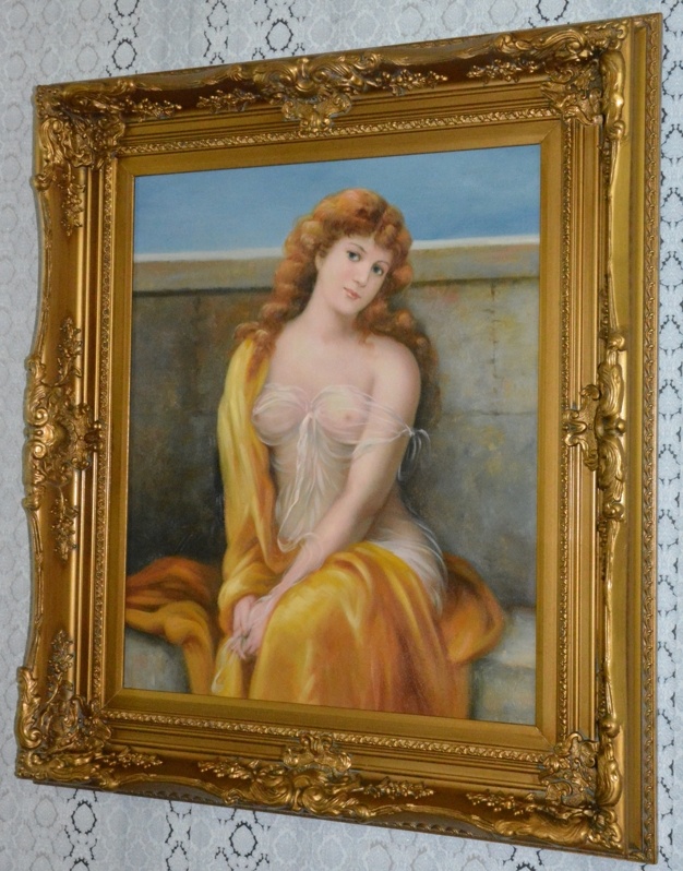 Obraz - Dáma - akt - olej na plátně