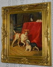 Obraz - Pejsci - olej na plátně