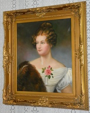 Obraz - Dáma - olej na plátně