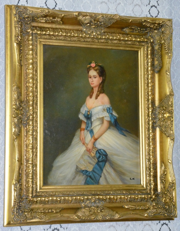 Obraz - Princezna - olej na desce