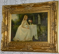 Obraz - Na zámecké zahradě - olej na desce