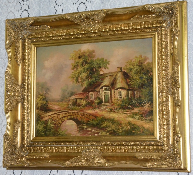 Obraz - Chalupa - olej na desce