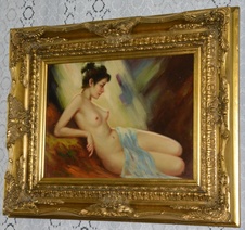 Obraz - Dáma - akt - olej na desce