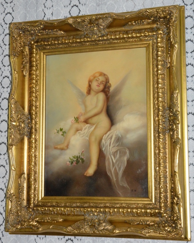 Obraz - Amorek - olej na desce