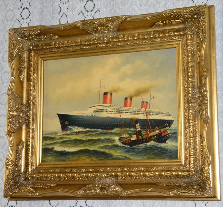 Obraz - Lodě - olej na desce