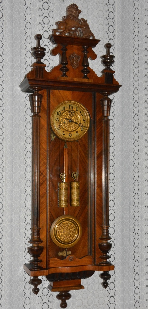 Starožitné 2-závažové hodiny Gustav Becker r1896