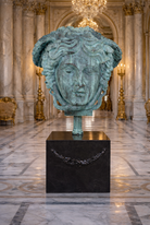 Bronzová socha - Medusa na mramoru - XXL - 98 cm