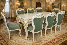 Zámecký jídelní set - 9 částí - masiv