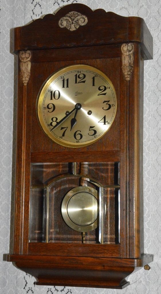 Starožitné skříňové hodiny Sirfus Germany r1925