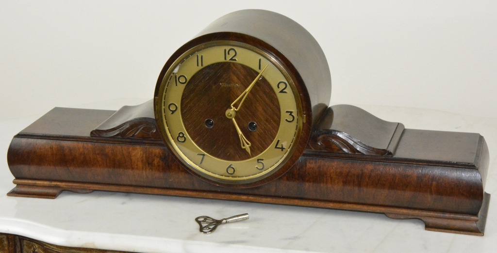 Starožitné krbové hodiny Trumpf Germany r1930