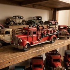 Retro kovový model - Hasiči XXL