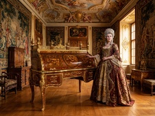 Zámecký sekretář Barok Versailles-UNIKÁT