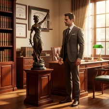 Bronzová socha - Justicia na mramoru - XXL-101 cm