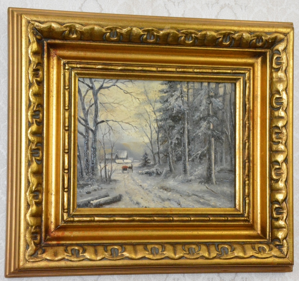 Obraz - Zima - olej na desce