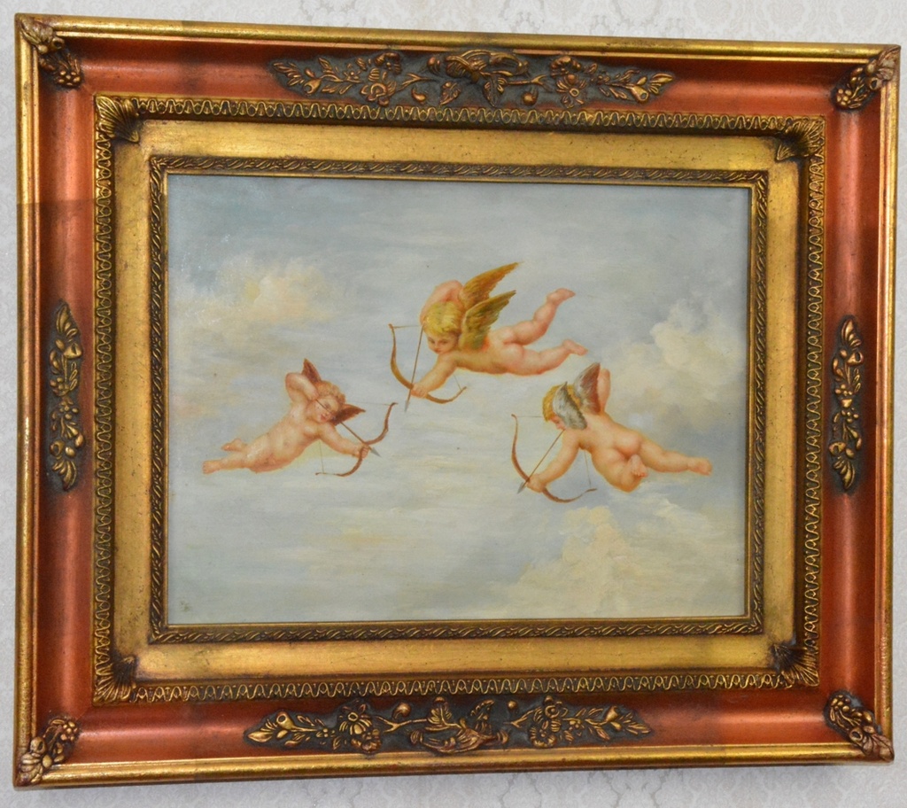 Obraz - Amorci - olej na desce