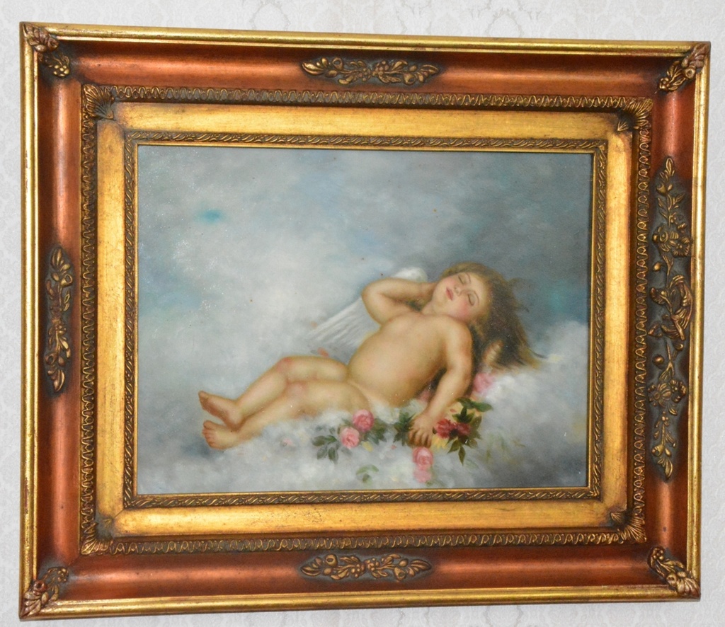 Obraz - Amorek - olej na desce