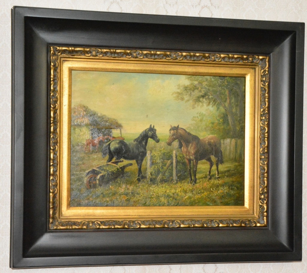 Obraz - Koně - olej na desce