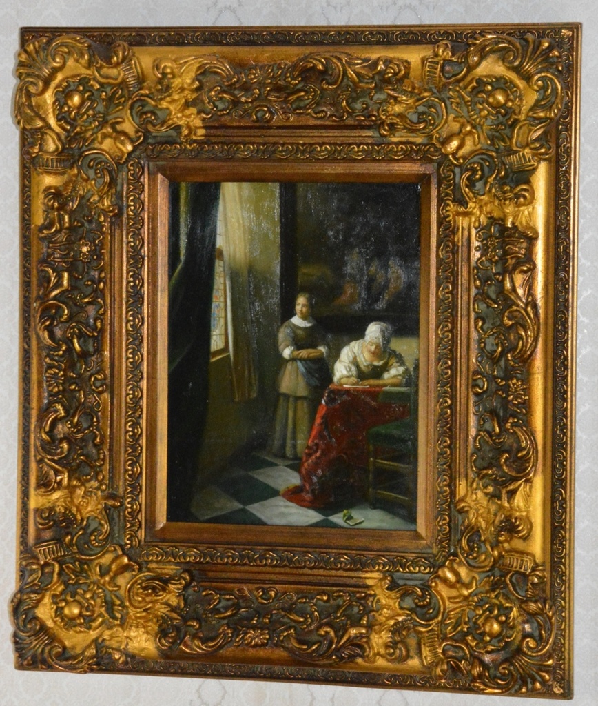 Obraz - V zámku - olej na desce - XXL rám